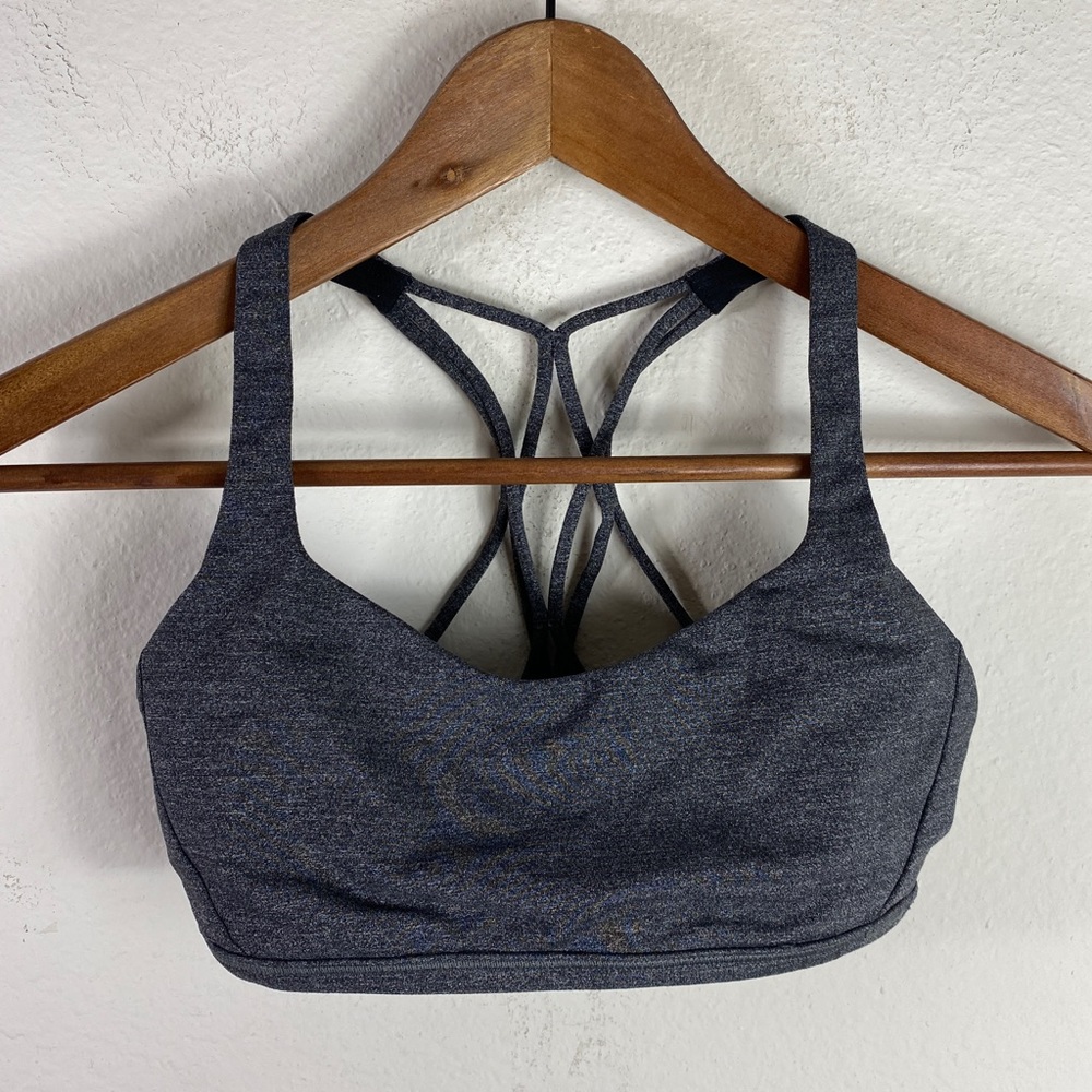 LULULEMON FREE TO BE ZEN Black Strappy Sports Bra